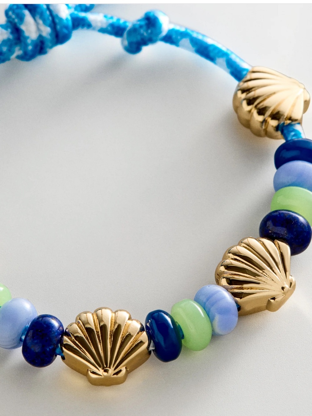 Baublebar Gold Shell Bead Bracelet with Blue and Green Accents - Picture 3 of 5